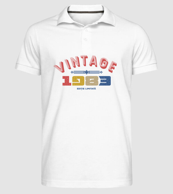 1983 Ediție limitată model alb pe tricou
