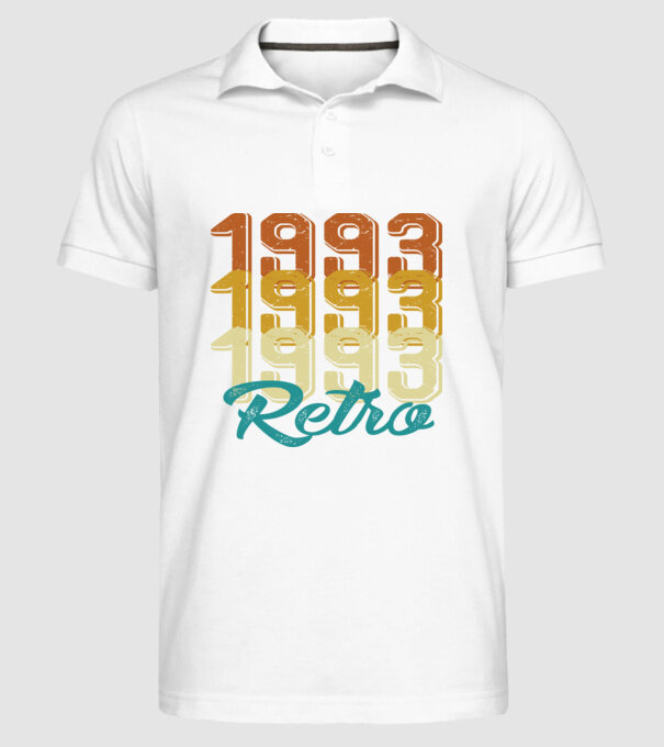 1993 retro model alb pe tricou