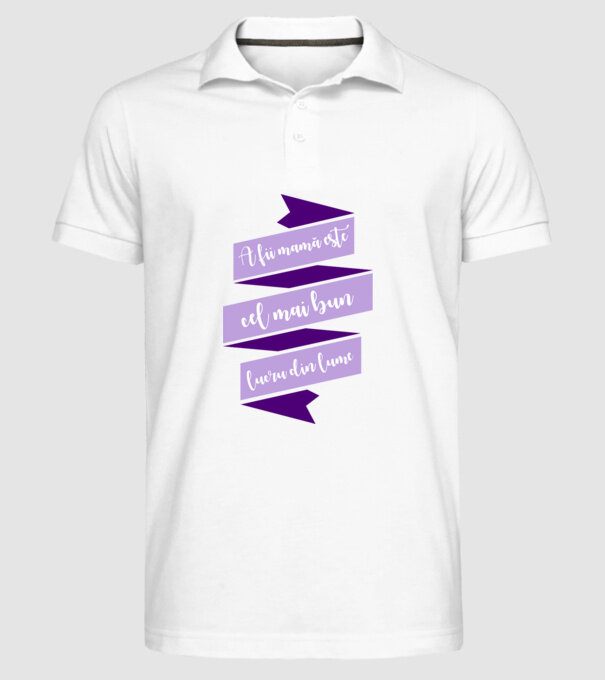 A fii mamă este cel mai bun lucru din lume model alb pe tricou