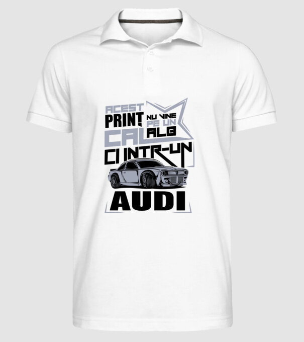 Acest prinț nu vine pe un cal alb, ci într-un Audi model alb pe tricou