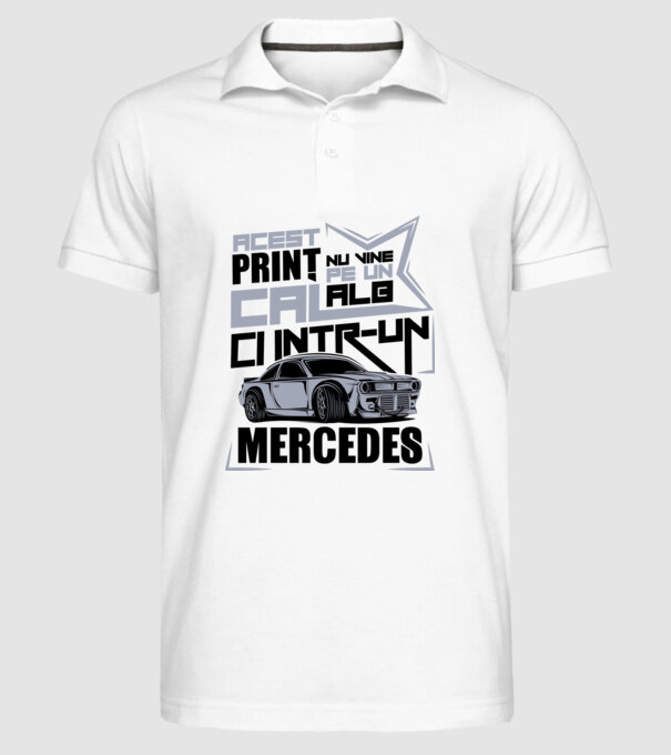 Acest prinț nu vine pe un cal alb, ci într-un Mercedes model alb pe tricou