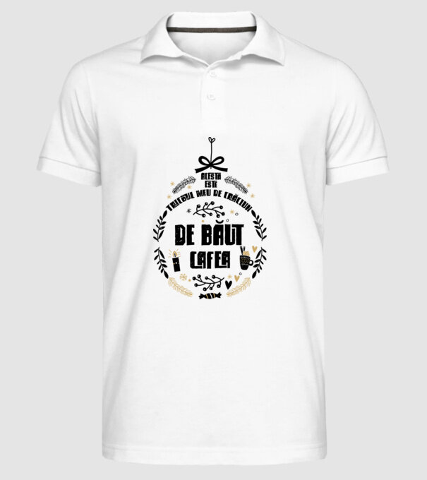 acesta este tricoul meu de Crăciun_de băut cafea model alb pe tricou