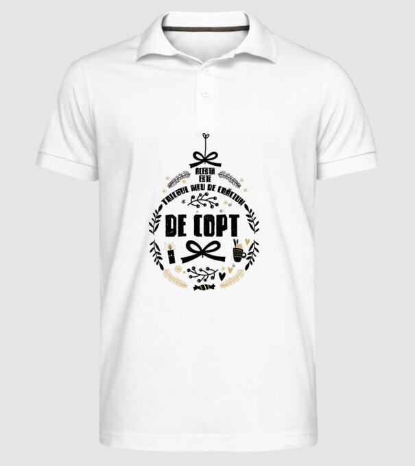 acesta este tricoul meu de Crăciun_de copt model alb pe tricou