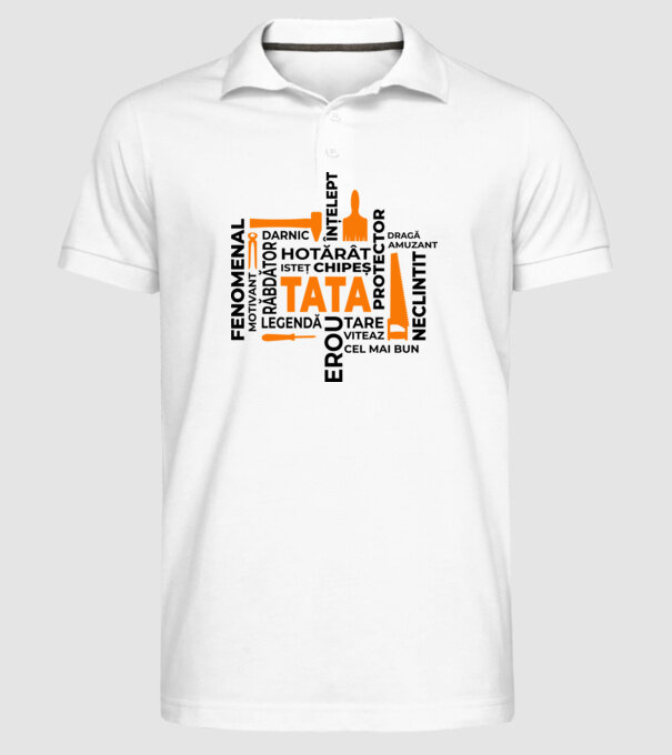 Acronimele tatălui model alb pe tricou
