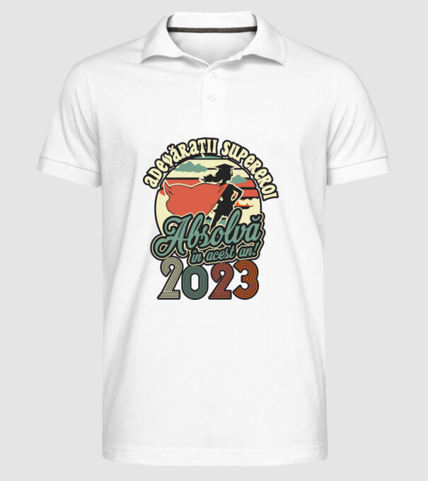 Adevărații supereroi model alb pe tricou