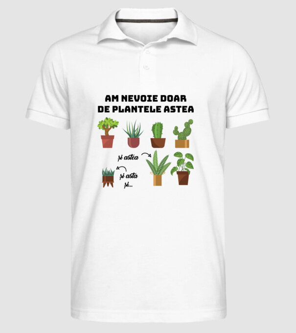 am nevoie doar de plantele astea model alb pe tricou