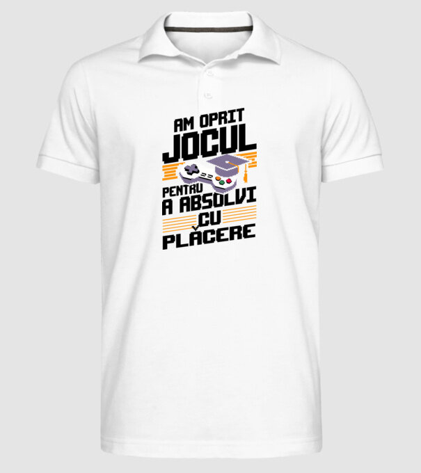 Am oprit jocul absolvent alb model alb pe tricou