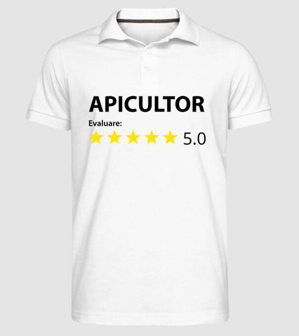 Evaluare :APICULTOR model alb pe tricou