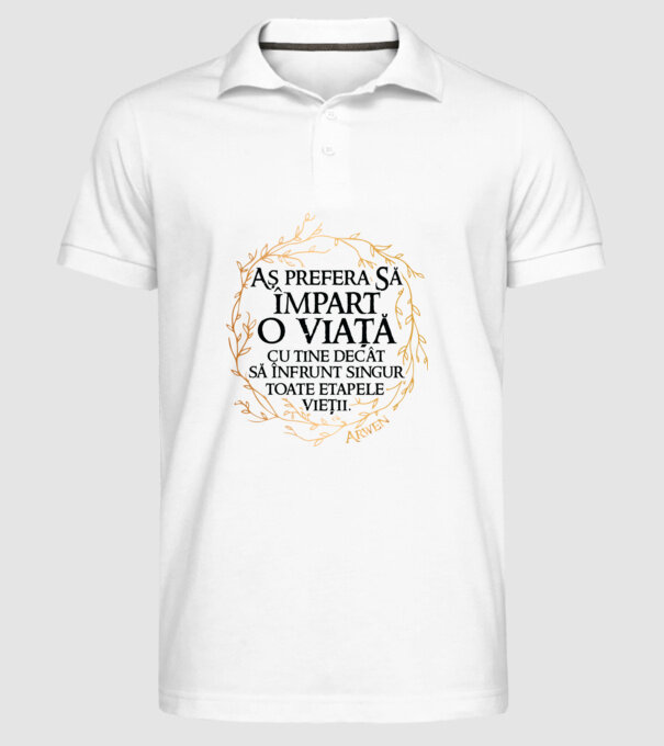 Arwen model alb pe tricou