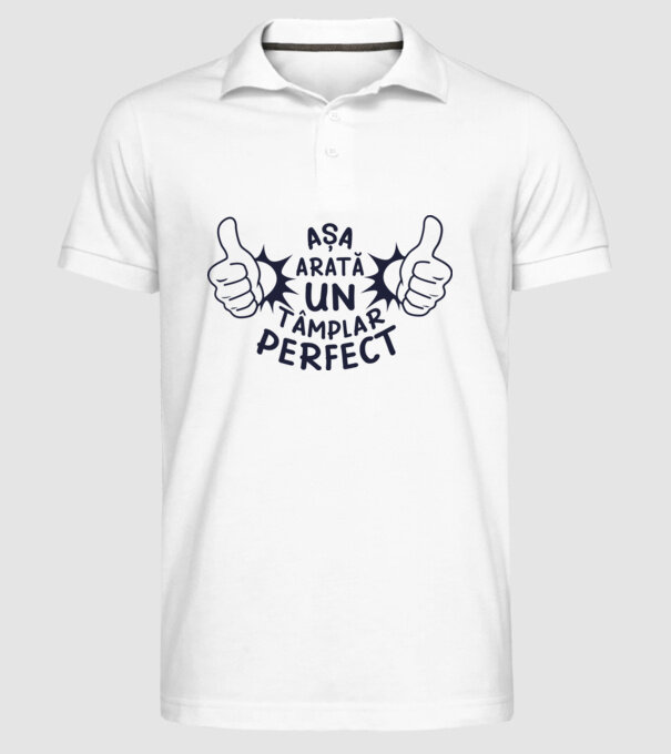Așa arată un tâmplar perfect model alb pe tricou