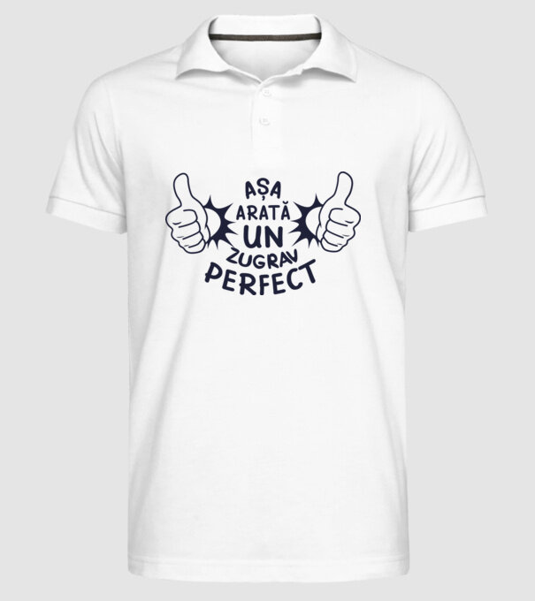 Așa arată un zugrav perfect model alb pe tricou