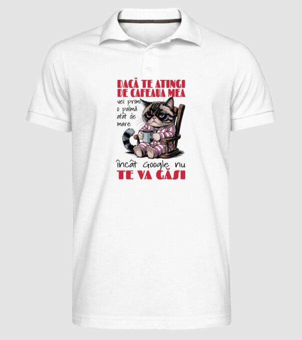 atinge cafeaua mea și nici măcar Google nu te va găsi Alb model alb pe tricou