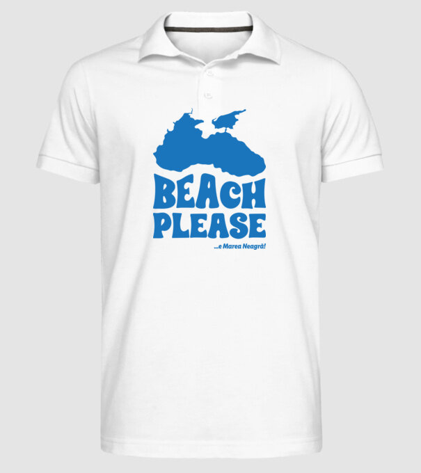 Beach please, e Marea Neagră! model alb pe tricou