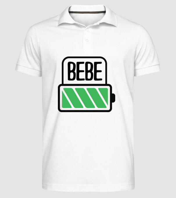 Bebe încărcat model alb pe tricou