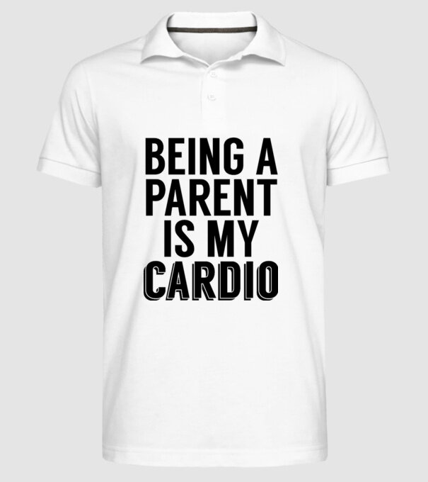 Being a parent model alb pe tricou
