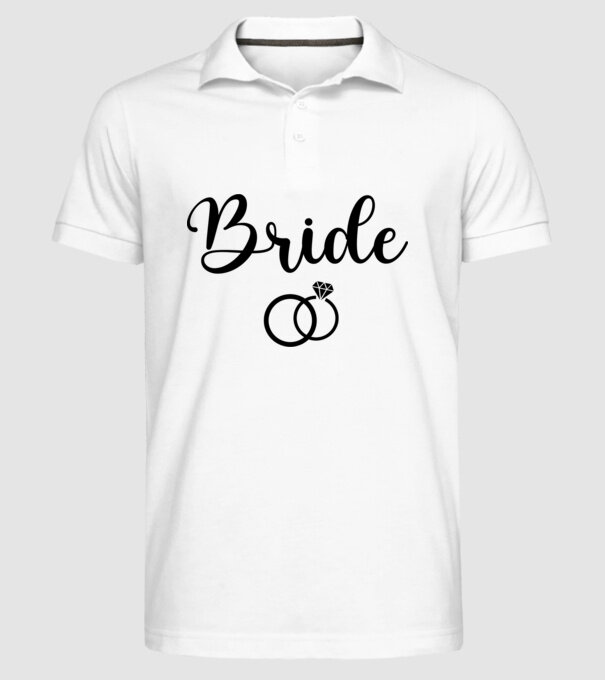 Bride model alb pe tricou
