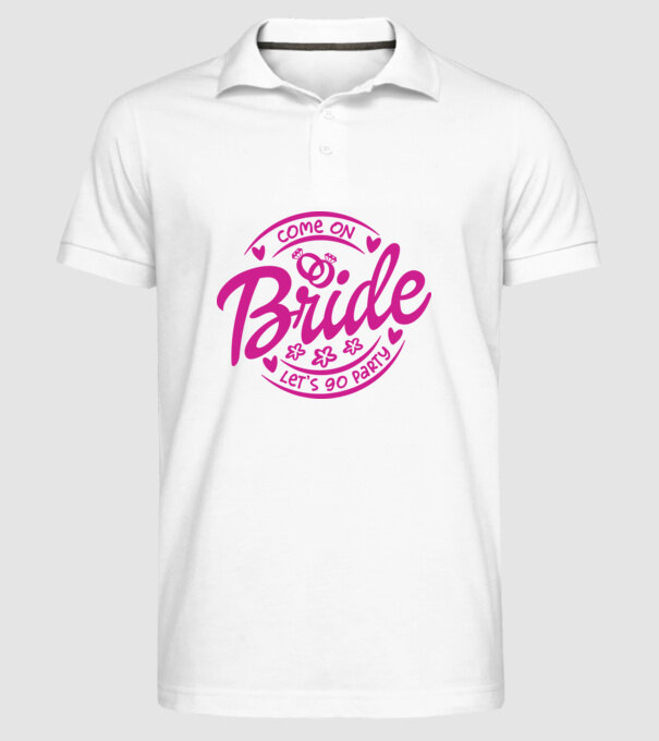 Bride Barbie lets go party model alb pe tricou