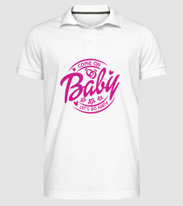 Bride Barbies Baby lets go party model alb pe tricou