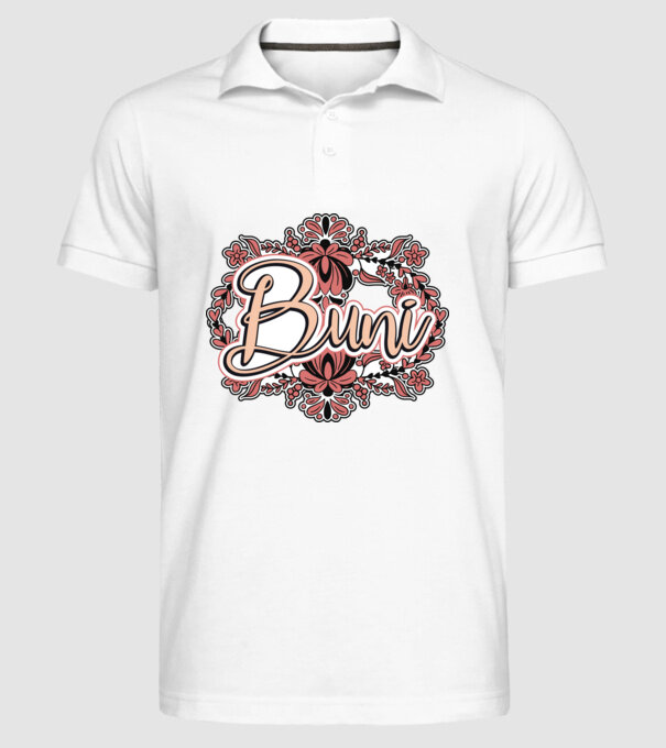 Buni model alb pe tricou