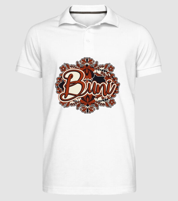 Buni model alb pe tricou