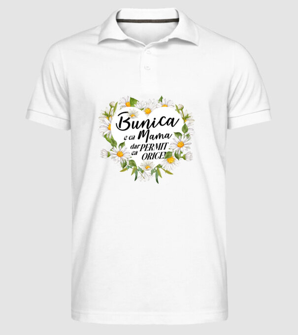Bunica e ca mama, t permite orice! model alb pe tricou