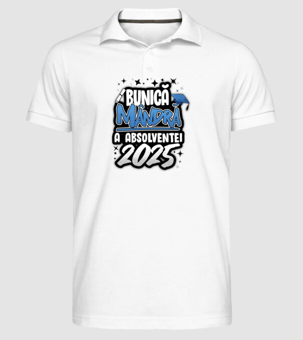 Bunică MÂNDRĂ a absolventei model alb pe tricou