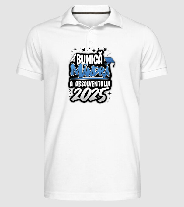 Bunică MÂNDRĂ a absolventului model alb pe tricou