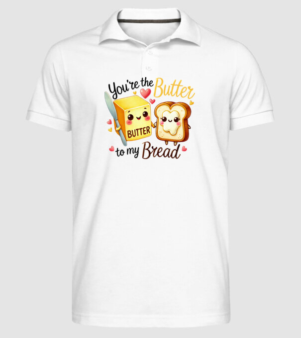 Butter to my Bread model alb pe tricou