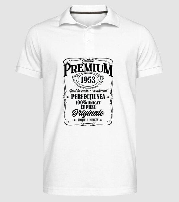 calitate premium -1953 - anul în care s-a născut - perfecțiunea - 100% unicat, cu piese originale, ediție limitată model alb pe tricou