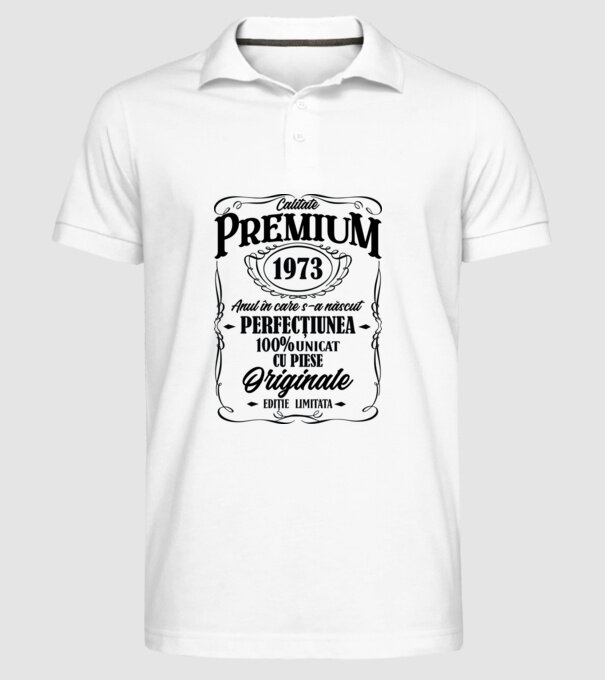 calitate premium -1973 - anul în care s-a născut - perfecțiunea - 100% unicat, cu piese originale, ediție limitată model alb pe tricou