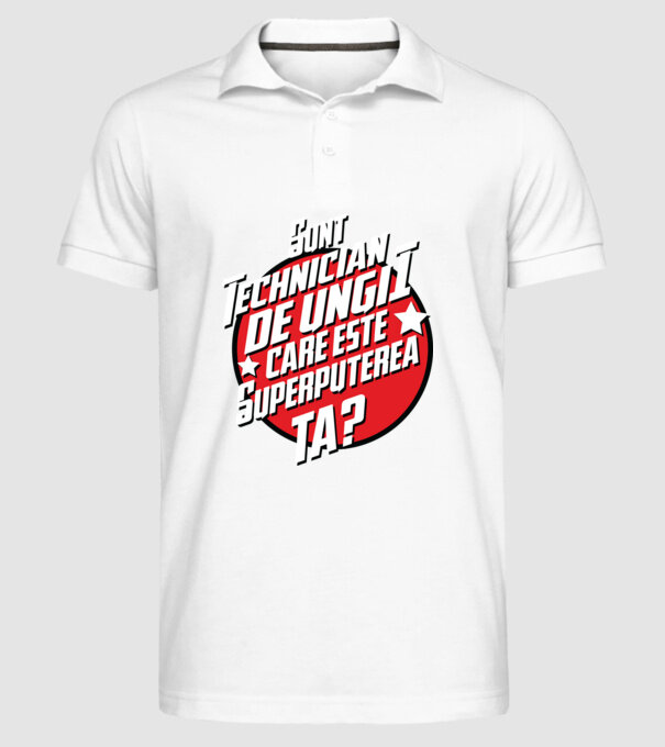 sunt tehnician de unghii, care este superputerea ta? model alb pe tricou
