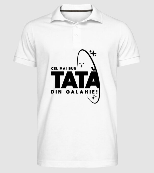 Cel mai bun tată din Galaxie! model alb pe tricou