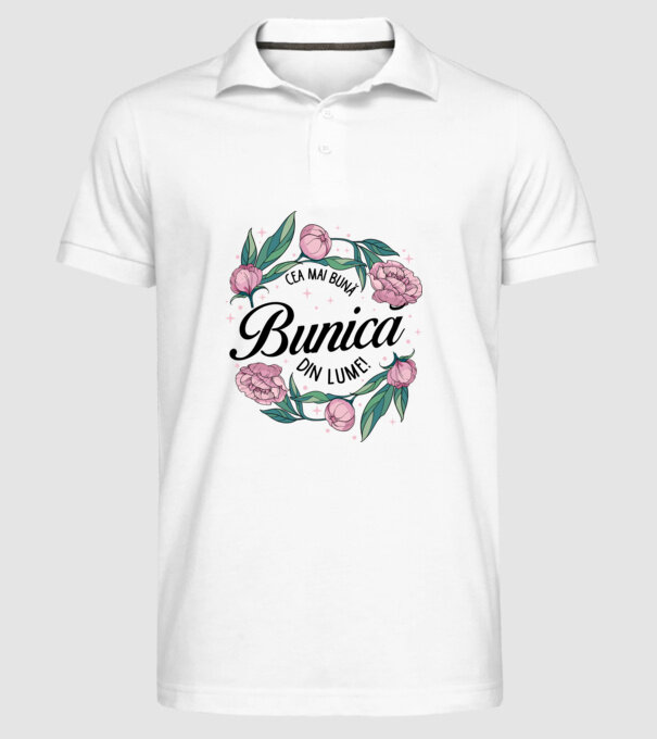 Cea mai bună bunică din lume! model alb pe tricou