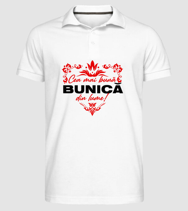 Cea mai bună bunică din lume model alb pe tricou