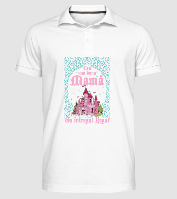 Cea mai bună mamă din întregul regat model alb pe tricou