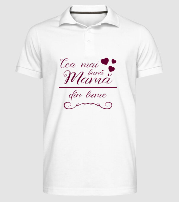 Cea mai bună mamă din lume model alb pe tricou