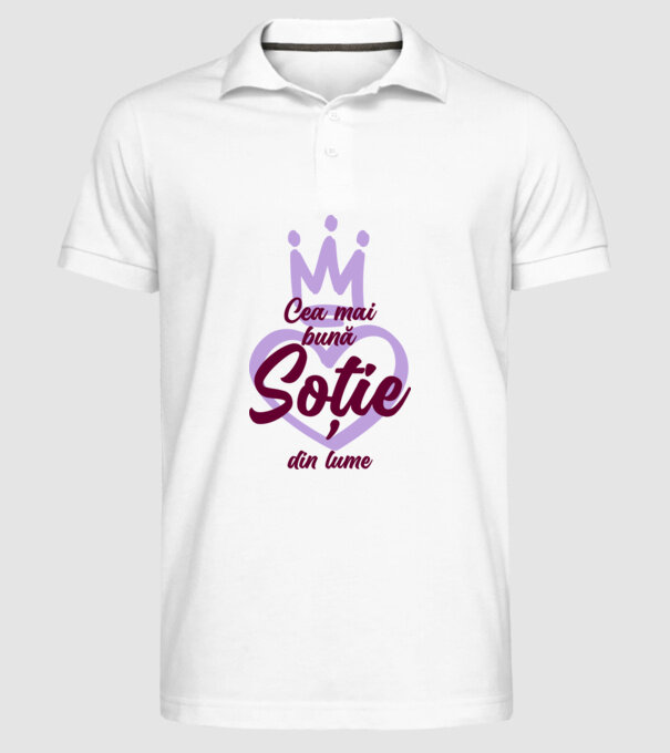Cea mai bună soție din lume model alb pe tricou