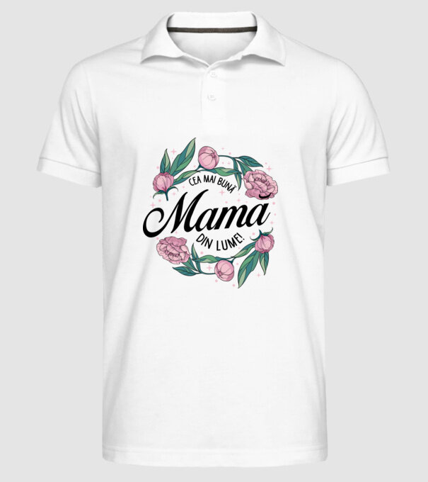 Cea mai bună mamă din lume model alb pe tricou