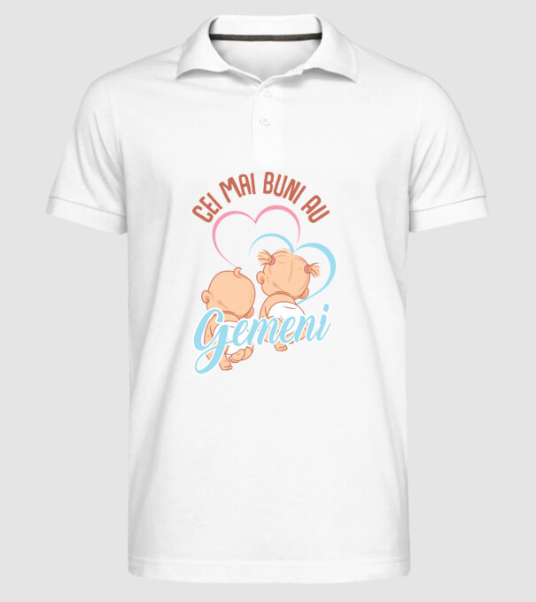 Cei mai buni au gemeni model alb pe tricou
