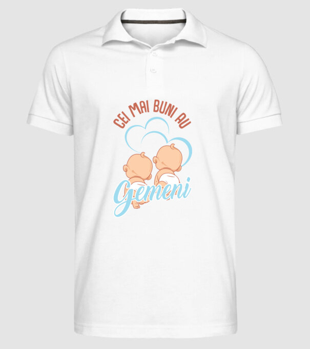 Cei mai buni au gemeni model alb pe tricou