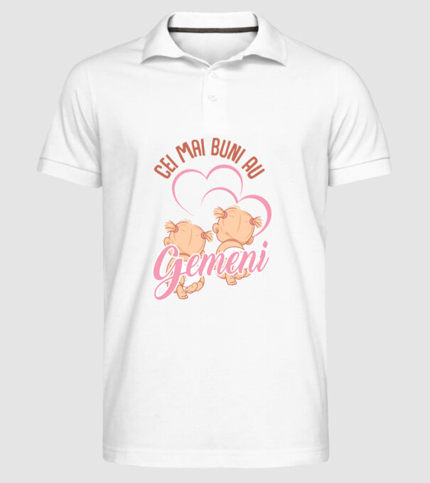 Cei mai buni au gemeni model alb pe tricou