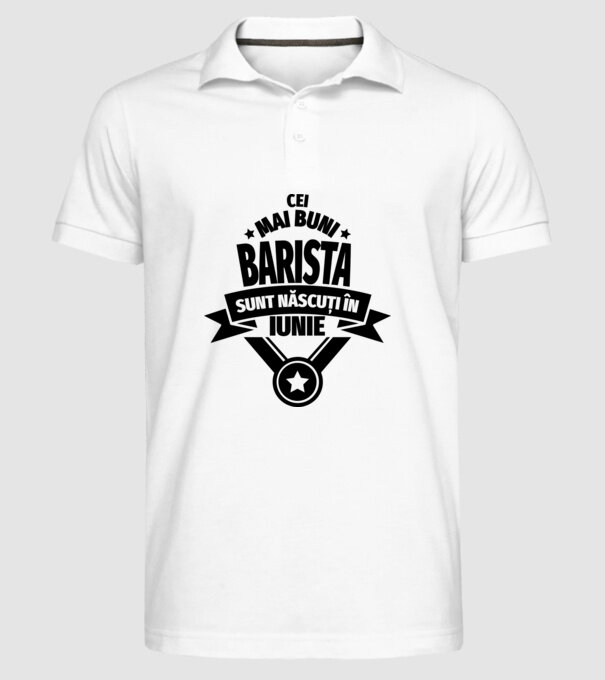 Cei mai buni barista sunt născuți în iunie model alb pe tricou
