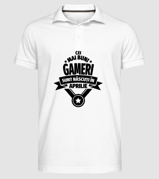Cei mai buni gameri sunt născuți în aprilie model alb pe tricou