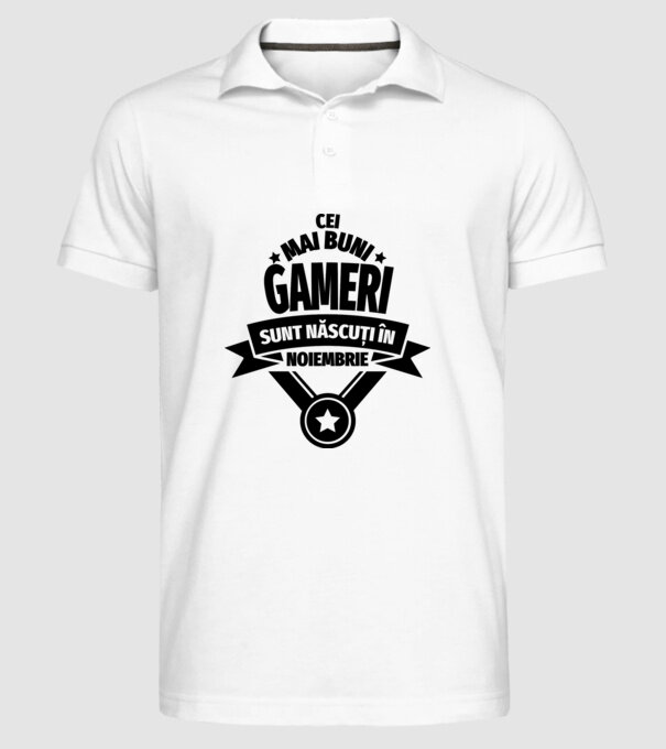 Cei mai buni gameri sunt născuți în noiembrie model alb pe tricou