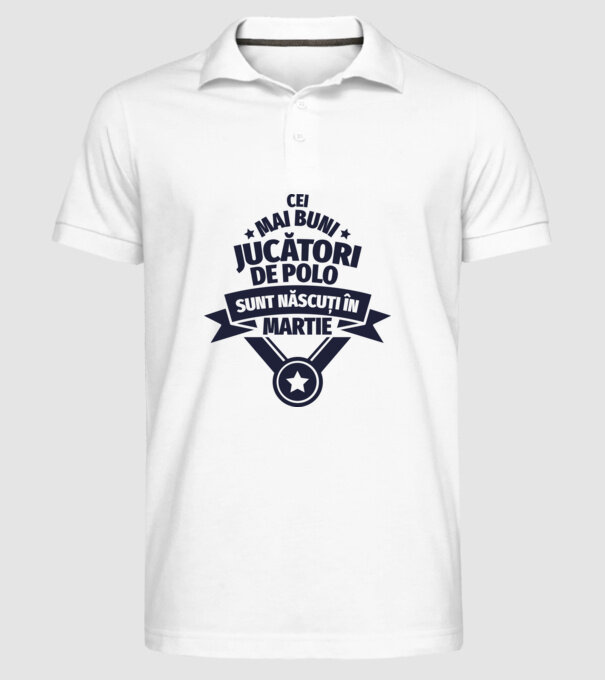 Cei mai buni jucători de polo sunt născuți în Martie model alb pe tricou