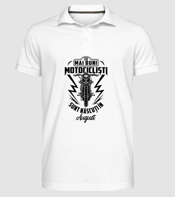 Cei mai buni motocicliști sunt născuți în August model alb pe tricou