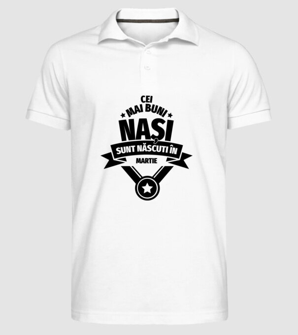 Cei mai buni nași sunt născuți în martie. model alb pe tricou