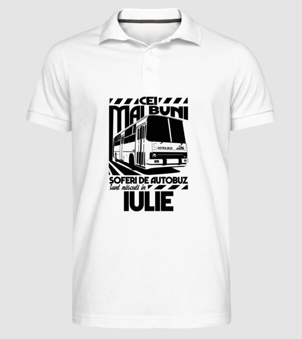 Cei mai buni șoferi de autobuz sunt născuți în Iulie model alb pe tricou