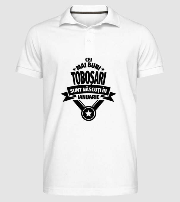 Cei mai buni toboșari sunt născuți în ianuarie model alb pe tricou