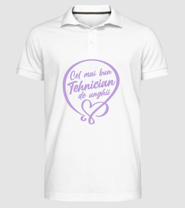Cel mai bun tehnician de unghii model alb pe tricou